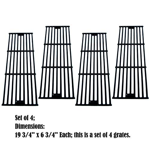 Direct Store Parts Dc114 (4-Pack) Polished Porcelain Coated Cast Iron Cooking Grid Replacement For Chargriller, King Griller Gas Grill (4) #TOP1