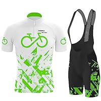 FFFF & OLFEH Fahrradtrikot Set Herren - Atmungsaktiv, 9D Polster, Kurzarm