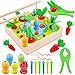 WolinTek Montessori Jouets en Bois Bébé 1 2 3 Ans,Jouet en Bois Jeu de tri Bebe Montessori Jouet Enfant Récolte de Ferme pour Garçons Filles Puzzle en Bois Jouets d‘Éveil Éducatifs Cadeau Enfant (B)