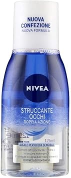 Nivea"Struccante Occhi" double action eye makeup remover 4.4 Fluid Ounce 150ml Package [ Italian Import ]