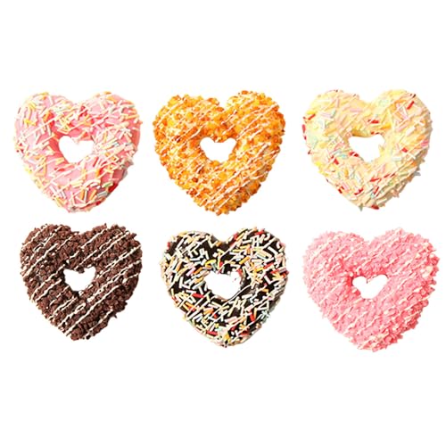 6 imanes decorativos forma corazón para refrigerador miniatura 1