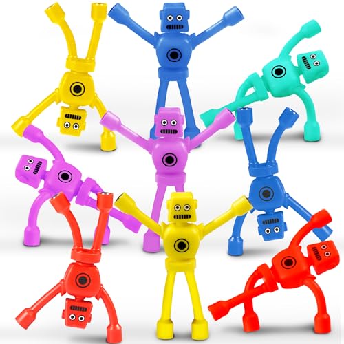 Easter Basket Stuffers for Kids Toddlers Boys 10PC Magnetic Robot Men Travel Toys Airplane Road Trip Car Travel Activities Essential Magnet Fidget Toy...