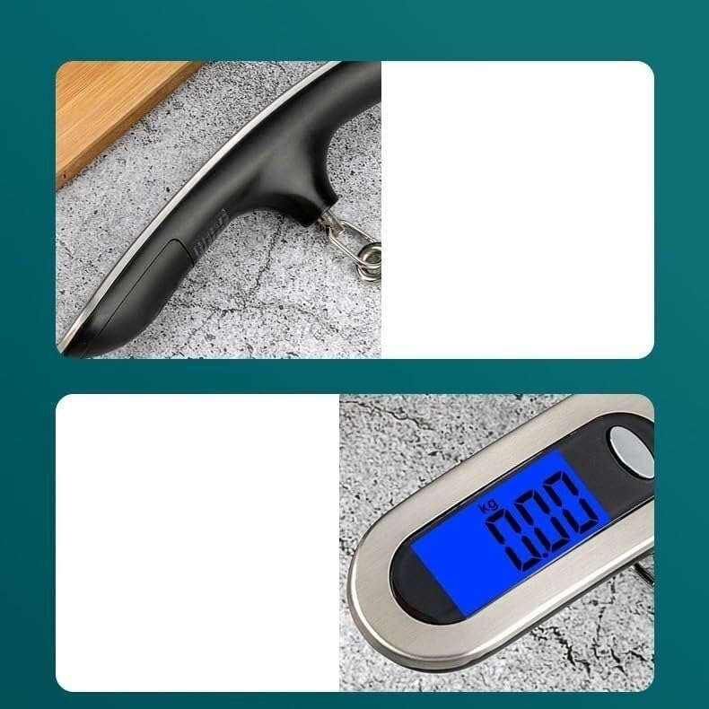 Digital Fish Scale, Portable Hanging Scale, Electronic Luggage Scale with Hook, Accurate Weight Measurement for Fishing, Home Use, and Travel, Compact Design