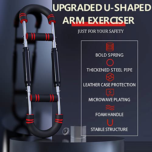 Xinrui U Shape Twister Arm Exerciser, Home Chest Expander, Biceps, Triceps, Forearm, Inner Thighs & Shoulder Muscle Fitness Equipment, Arm Strength Training Workout Machine (110-132 Lbs) #TOP3