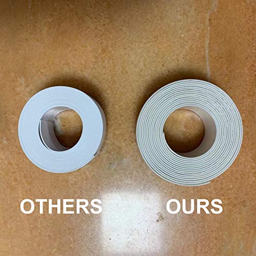 Caulk Tape Strip, Waterproof Self Adhesive Caulking Tape Anti-Mildew, PVC Adhesive Caulk for Kitchen Bathtub Shower Toilet, 1-1/2" x 11' (Leaf) - Thumbnail 3