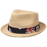 Stetson Risola Crochet Player Strohhut Sommerhut Sonnenhut Strandhut Damen - Frühling-Sommer - M (56-57 cm) Natur