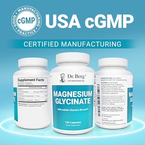 Dr. Berg Nutritionals Dr. Berg Magnesium Glycinate 400 Mg – Chelated Magnesium Supplement With Vitamin D And B6 For Stress Support thumb #3