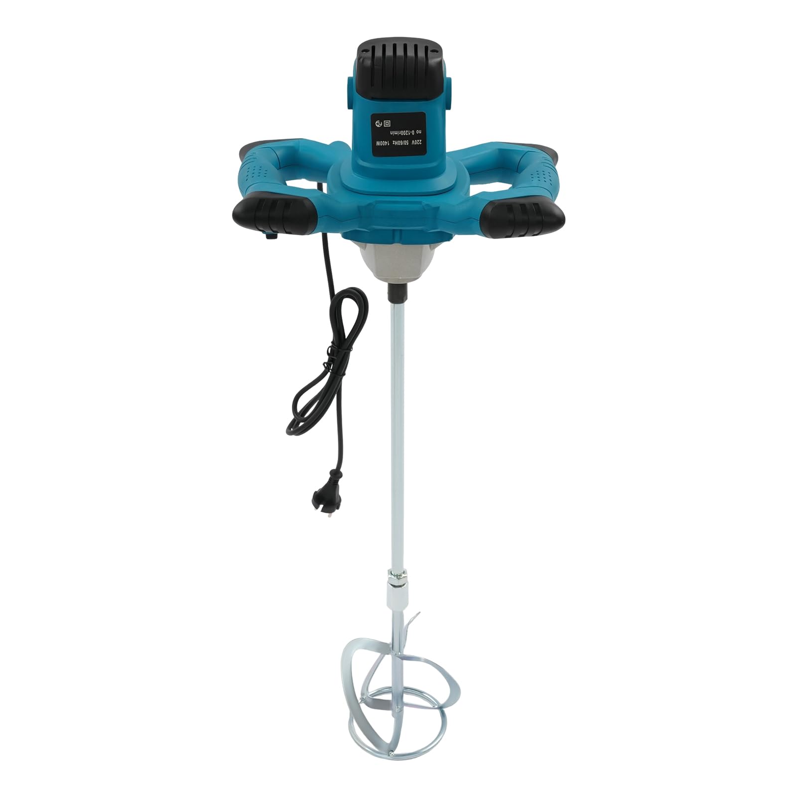 Mezclador de mortero de pintura, 2400 W, máquina compacta, mezcla de materiales viscosos, electrónica de velocidad, asas ergonómicas, adaptador de mezcla, lodo de cemento