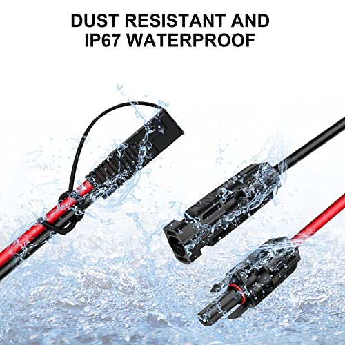 Igreely Solar Panel Connector Cable,10Awg Sae To Male & Female Adapter Pv Extension Cable Wire For Rv Solar Panel Dc Power Battery Charger With Sae Polarity Reverse Adapter 3.1M/10Ft #TOP4