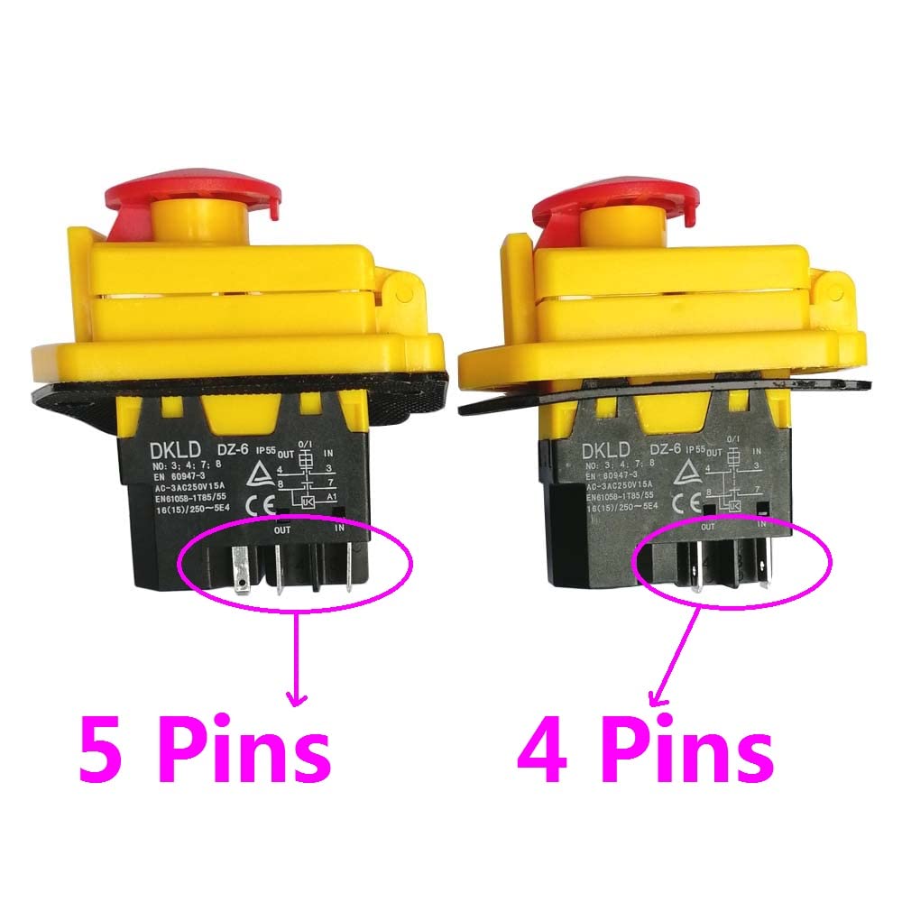 Interruptor basculante ON/Off ， Interruptor electromagnético de 250 V y 16 A, pulsador eléctrico con tapa de parada de emergencia DKLD DZ-6