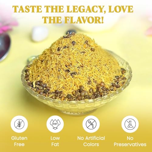 Image of PANCHI KA PETHA AUR DALMUT Regular Sada Dalmoth Namkeen (500g), Original Agra's Famous Crunchy & Spicy, Authentic Lentil Mix Indian Snack, Fresh & Tasty & Perfect