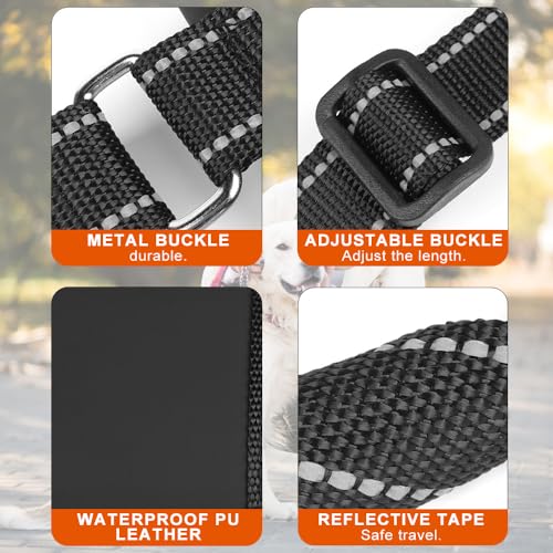 MHwan Tragehilfe Hund, Unterstütztes Gehen, Verbessertes Design der tragbaren Schnalle auf der Rückseite, Hochwertiges Wasserdichtes und Schmutzabweisendes PU-Leder und Flauschig Weiches Material (M)