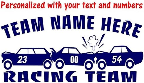 Redneck Racing Demolition Derby derby cars add your numbers personalized vinyl decal sticker 5"x 10"