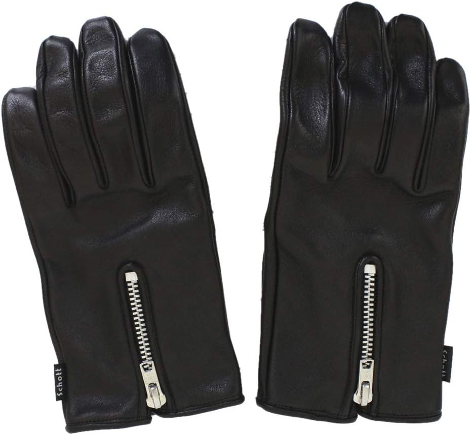 Schott ブラック レザー手袋 正規取扱店 Schott (ショット) 3109075 3970027 ZIP LEATHE