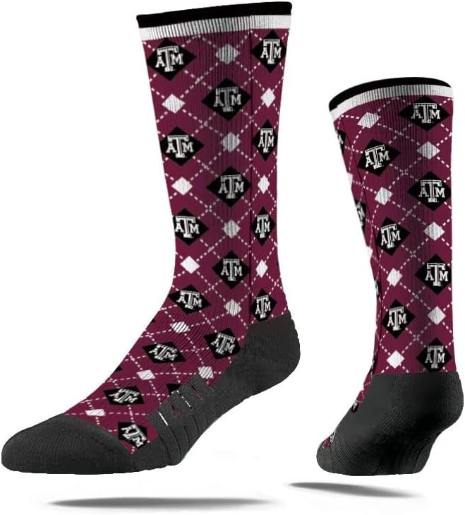 Strideline NCAA Mens Tie Dye Socks-Team Colors-One Size Fits Most -M/L (8-12)