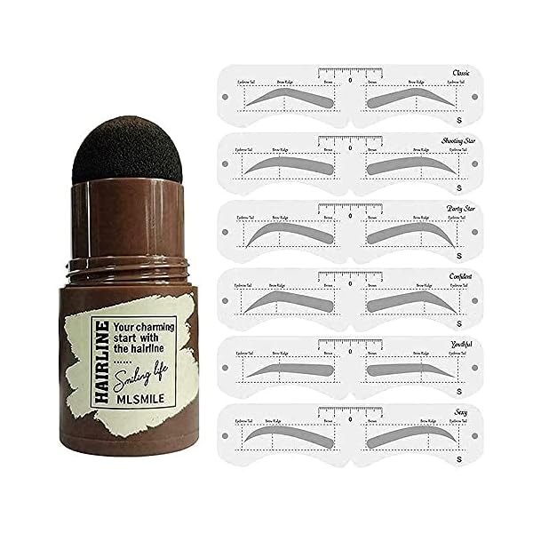 Eyebrow-Stamp-Shaping-Kit-One-Step-Brow-Stamp-Stencil-Kit-Waterproof-Eye-Brow-Stamp-Makeup-Tools-Eyebrow-Definer-with-6-Reusable-Eyebrow-Stencils-Light-Brown Eyebrow Stamp Shaping Kit, One Step Brow Stamp Stencil Kit Waterproof Eye Brow Stamp Makeup Tools Eyebrow Definer with 6 Reusable Eyebrow Stencils (Light Brown)