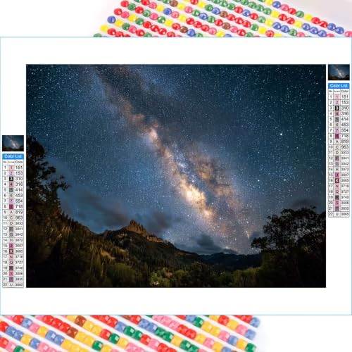 Kit completo de Diamond Painting 40x50cm con diseño Full Drill de montaña brillante 7