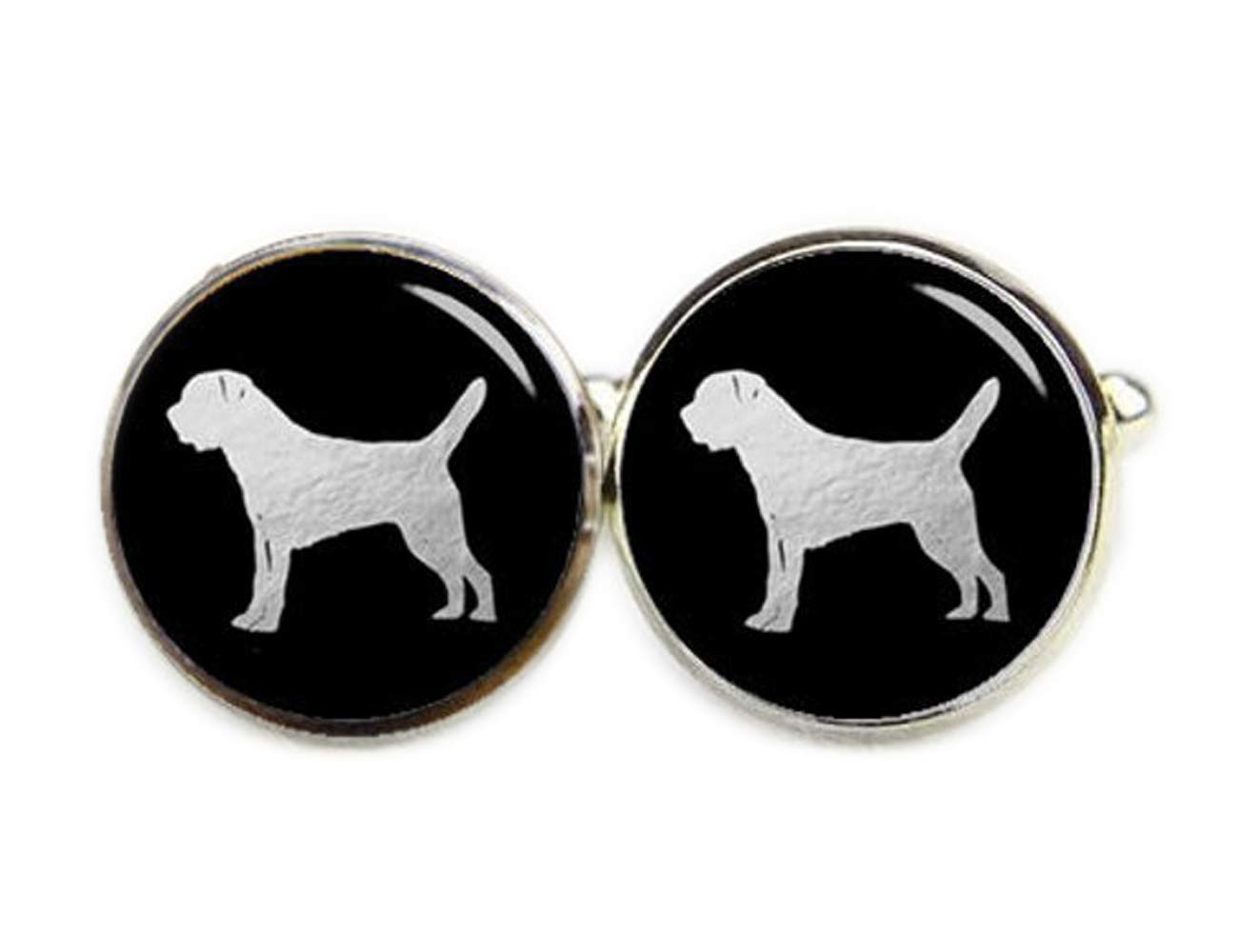chen jian xin Border Terrier Cufflinks, pet Dog Cufflinks, Wedding Cufflinks