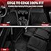 LASFIT Floor Mats Fit for Volkswagen Tiguan 2018-2024, All Weather TPE Custom Fit Floor Liners for 1st and 2nd Rows Car Mats for VW Tiguan Accessories, Black