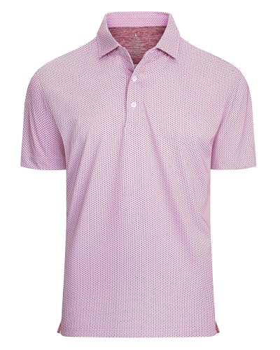 Image of Damipow Premium Golf Shirts for Men Dry Fit Performance Polo Short Sleeve Collared Shirt