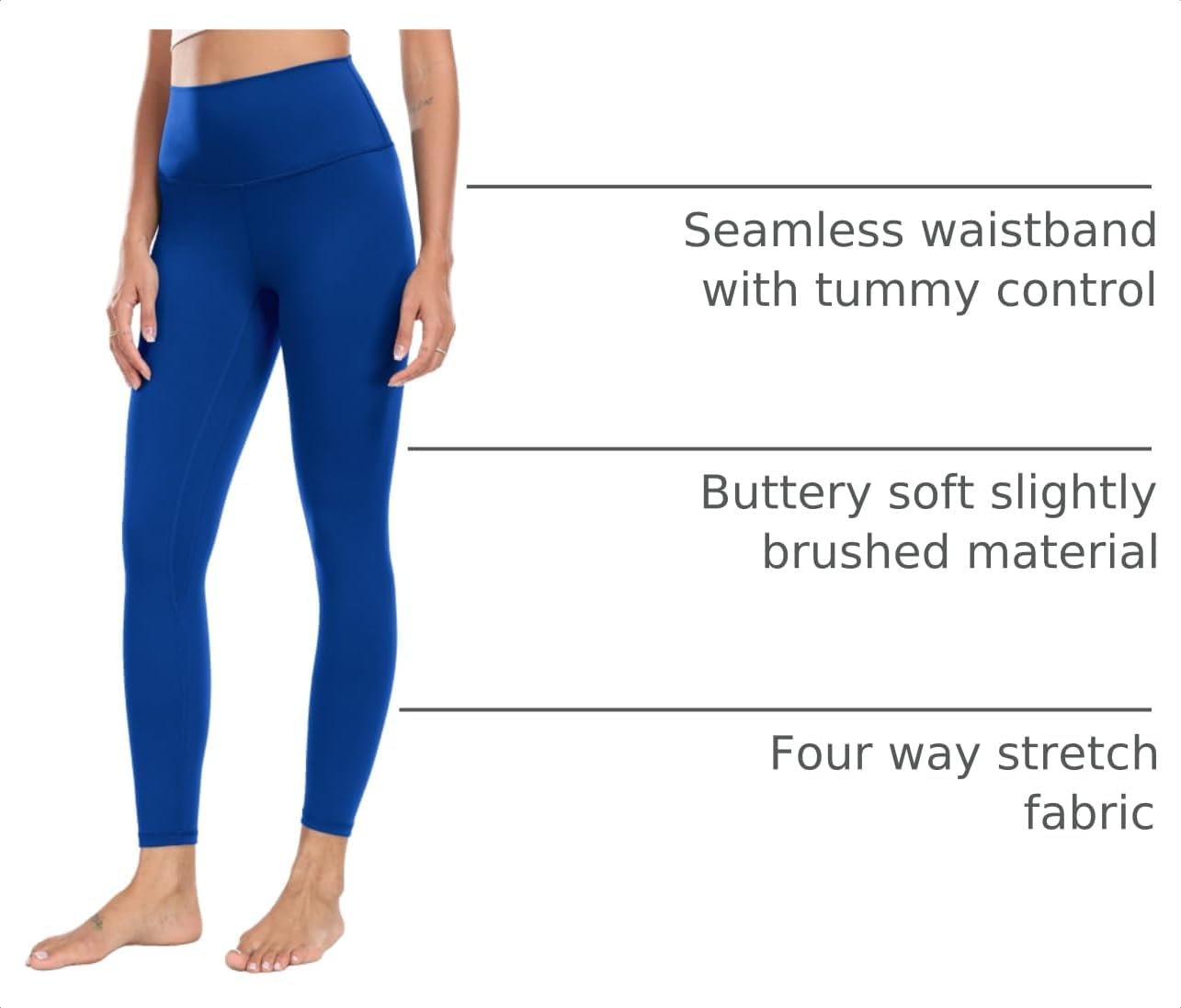 High Waisted Leggings for Women 28", Tummy Control Workout Full Length Yoga Leggings, Buttery Soft Yoga Pants thumbnail