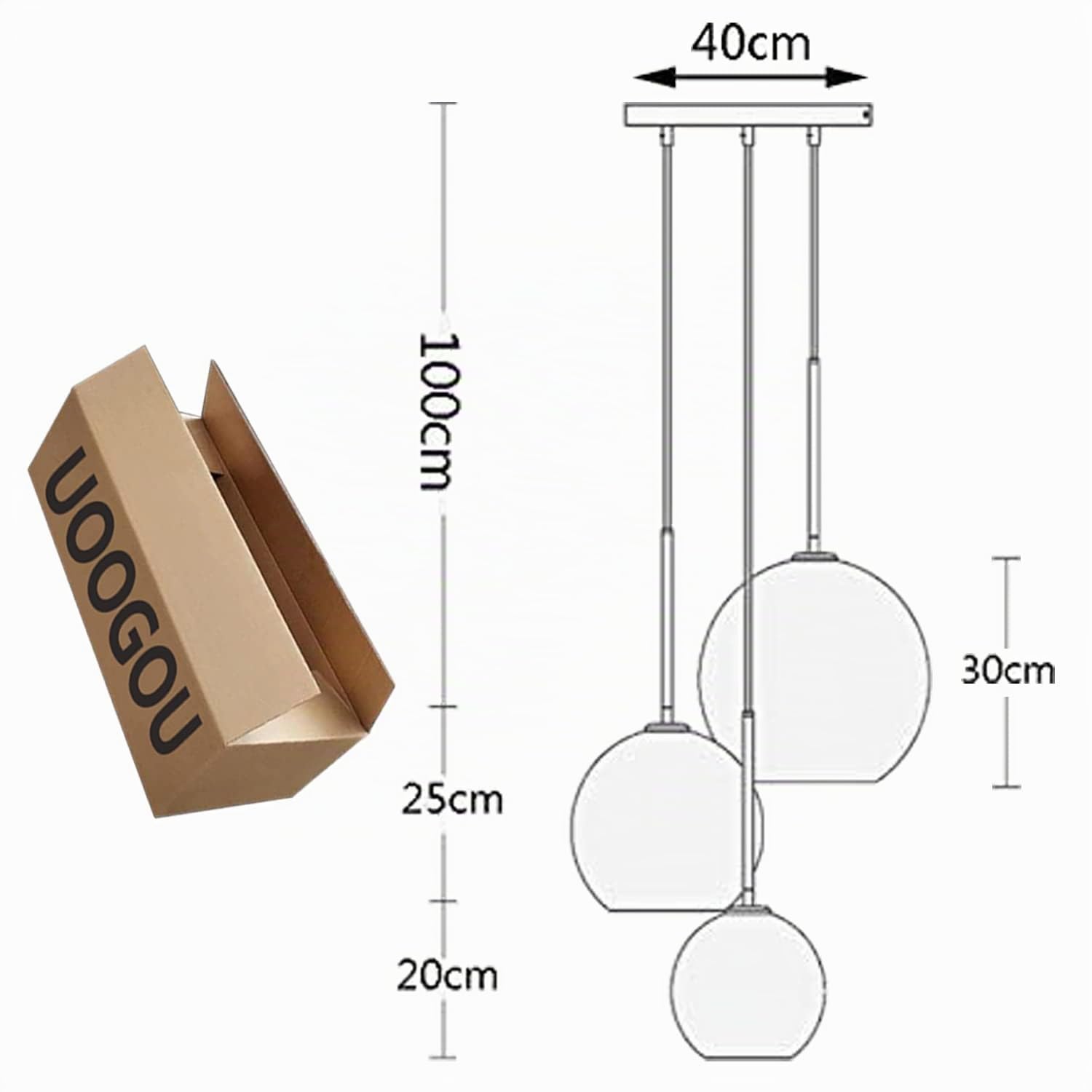 Moderna regolabile Tavolo lampada a sospensione, 3 sottile sfera di pendenza di vetro altezza, Lampadario E27 luce di soffitto for sala da pranzo Soggiorno Camera da l