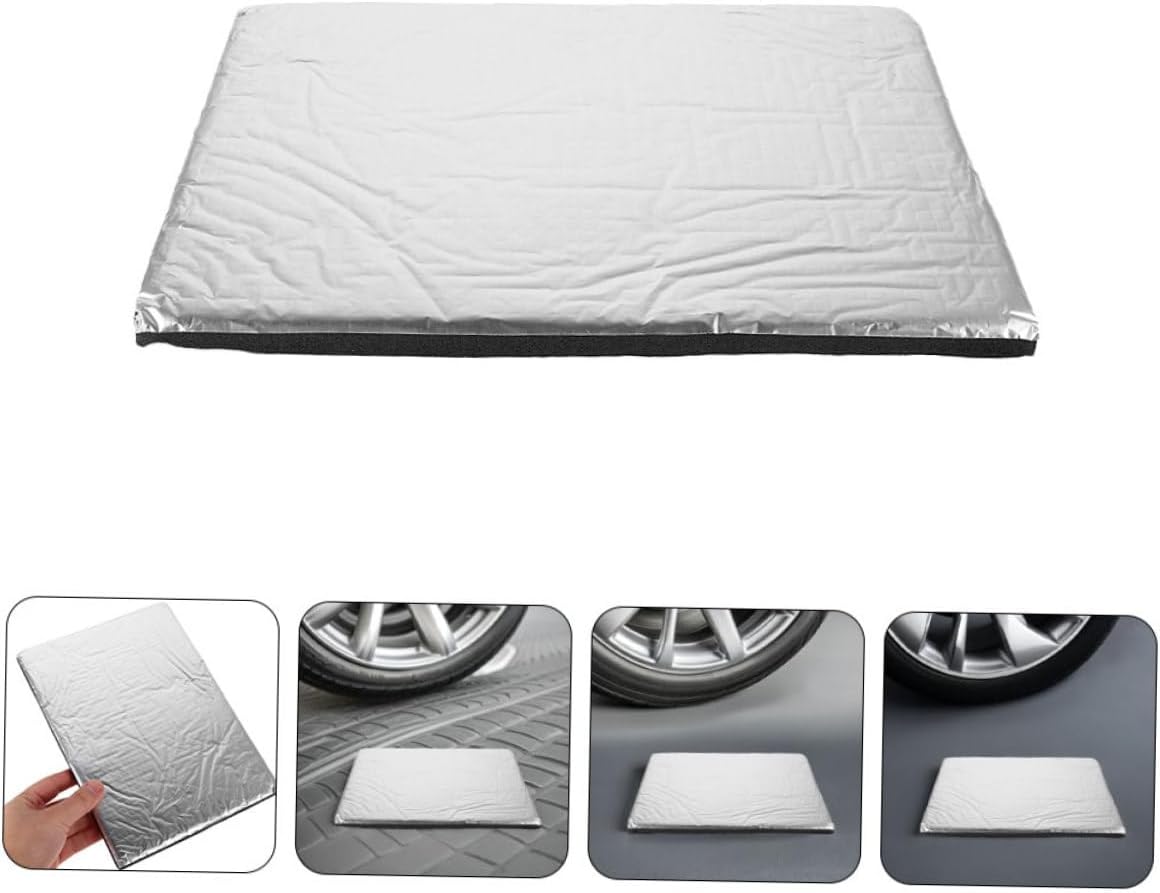 50pcs Aluminum Foil Car Soundproofing Mat Noise Reduction Pads Insulation Sound Proofing Mat for Home Office