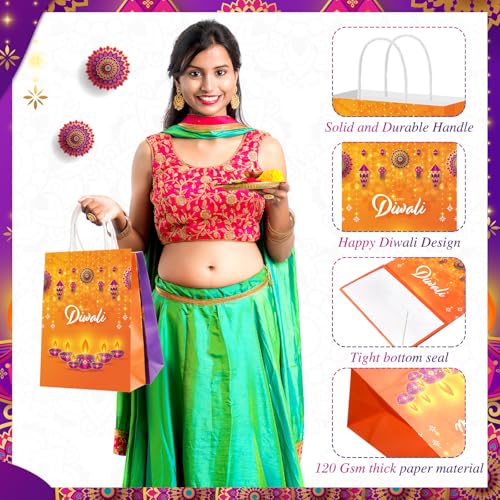 Kolldenn-12-Pieces-Happy-Diwali-Treat-Bags-with-Handle-Festival-of-Lights-Gift-Bags-Diwali-Theme-Candy-Bags-Diwali-Party-Favor-Bags-for-Indian-Diwali-Light-Party-Decor