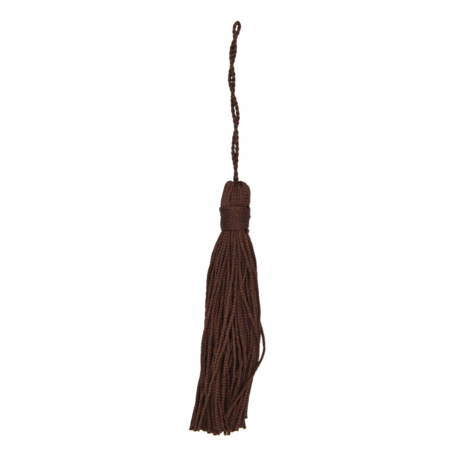 celloexpress Key Tassels 100mm/10cm - Curtains, Bookmarks, Gifting, Crafts (Brown 6805, Pack of 4)