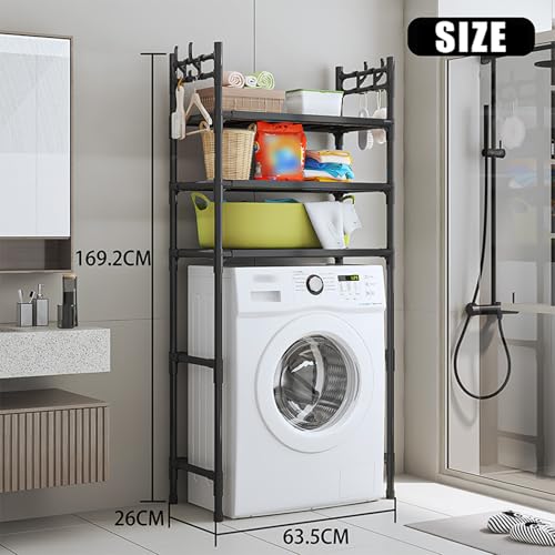 Meuble machine à laver avec étagère de rangement peu encombrant balcon - 2