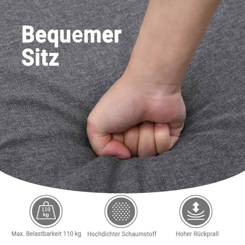 vidaXL Massagesessel, Sessel Verstellbare Rückenlehne Fußteil, Fernsehsessel Relaxsessel mit Liegefunktion, Liegesessel Polstersessel Ruhesessel, Schwarz Stoff – Bild 6