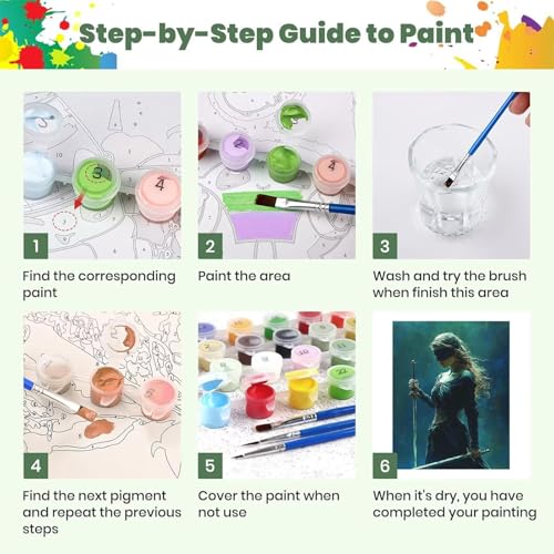 Cadeau femme original avec ce kit peinture par numéro de 30x40cm