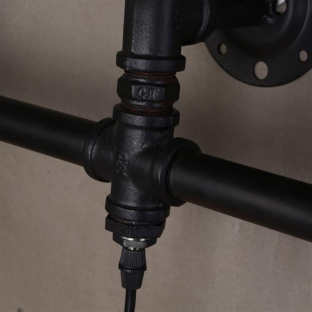 Generico Lampada da parete industriale nera for tubo dell'acqua