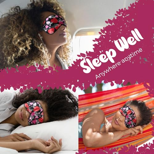 Image of Luxury Sleep Mask - Soft, Lightweight & Ultra Comfort-Perfect for Light Blocking Wake up Radiant-Black