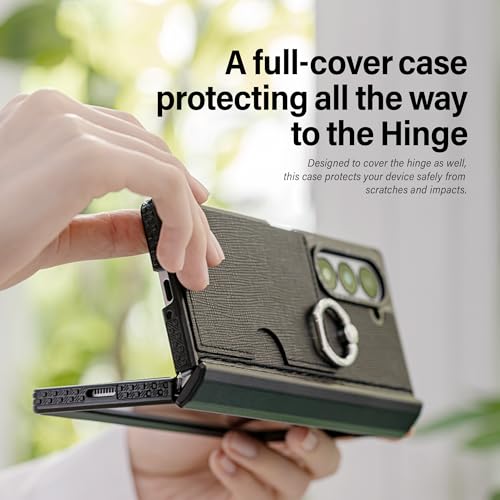 Housse en cuir pour Galaxy Z Fold 6 avec couverture charnière et finition premium - 6