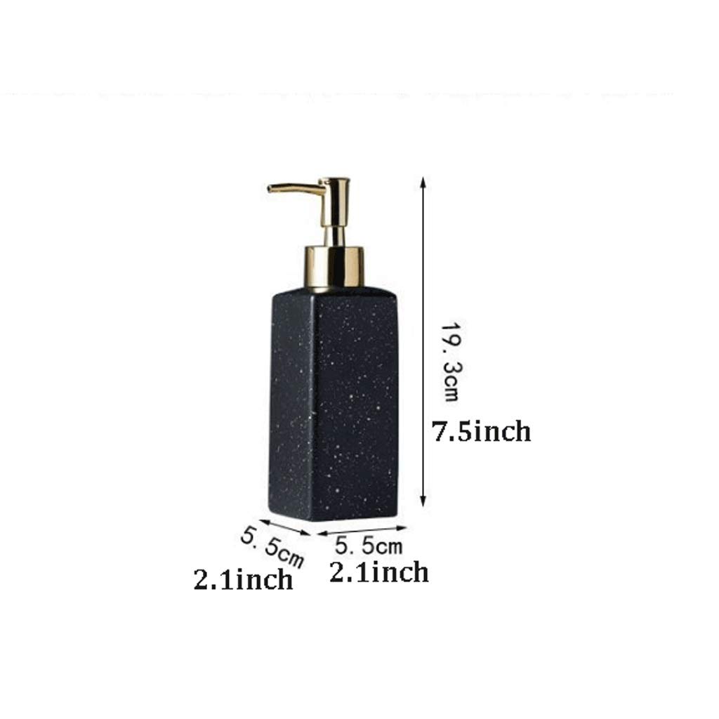 Dispenser di sapone in ceramica, dispenser di lozione con pompa in plastica PP, dispenser di sapone liquido ricaricabile per cucina da bagno dispenser di sapone da 12,3 once