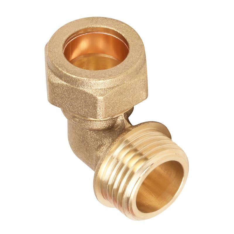 Pack of 5-22mm x 1" Male Compression Parallel Elbow (Available in 8mm, 10mm, 12mm, 15mm, 22mm, 28mm, 35mm, 42mm, 54mm, 3/8 inch, 1/2 inch, 3/4 inch, 1 inch, 1 1/4 inch, 1 1/2 inch and 2 inch BSP)