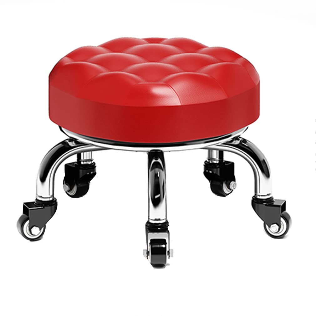 Sgabello A Rotelle Basso Portatile Con Ruote Girevoli A 360