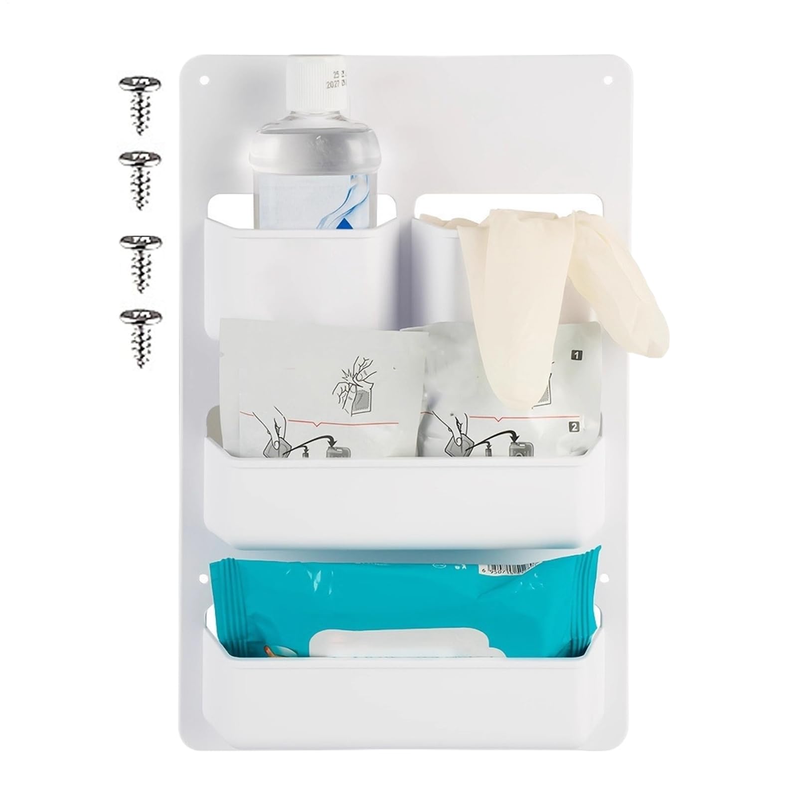 Generisch Organisateur de Porte - Boîte de Rangement, Structure ABS Stable, Étagère de Présentation Étanche avec Compartiments | -Solution de Rangement pour Bateau, Caravane, Toilettes, Cabine