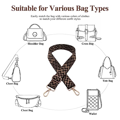 Image of Long Keeper Wide Purse Strap - Adjustable Shoulder Strap Crossbody Handbag Replacement Bag Strap Guitar Straps