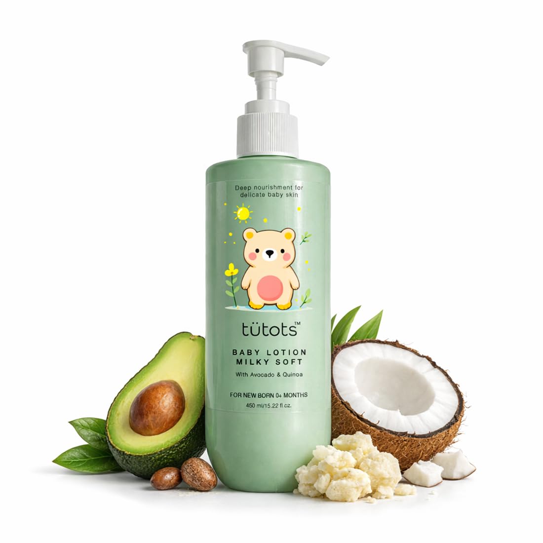 tütots Baby Lotion 450 ml | Avocado Oil & Quinoa Extracts | Baby Moisturizer Cream for Face & Body | Gentle Skincare for Babies & Kids-image-48