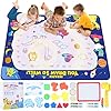 Peradix 100x150CM Water Doodle Mat voor Kinderen met 5 Pennen, Grote Waterverf Tekenmat voor Jongens Meisjes van 3-8…
