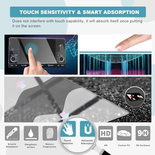 Image of CDEFG for 2026 Honda Civic Screen Protector, for Honda Civic (LX /EX /EX-L /Sport /Sport Hybrid) 7-inch Touchscreen, 9H Tempered Glass 2023 2024 2025 2026 Civic Hatchback Sedan Accessories Screen Cover