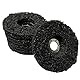 125mm CSD Scheibe Schleifscheiben für Winkelschleifer [5 Stück],Grobreinigungsscheibe Reinigungsscheibe Set,Schleif Scheibe Nylongewebescheibe Clean Strip Disc, Ntfernen Sie Farbe, Rost (Nero)