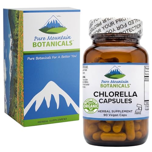Pure Mountain Botanicals Broken Cell Wall Chlorella Capsules