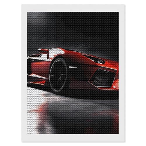 Peinture diamant voiture de sport BVNMT toile strass ronds pour salon design