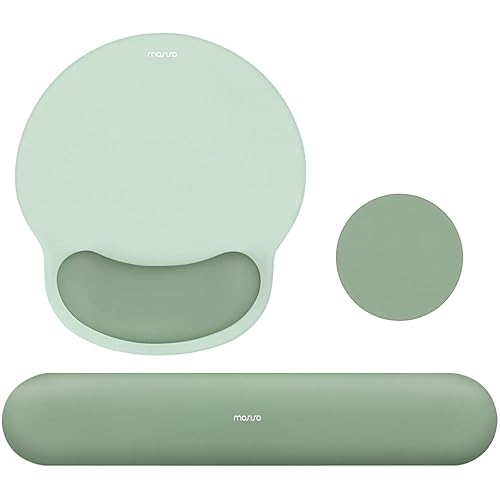 MOSISO Wrist Rest Support for Mouse Pad&Keyboard Set, Circle Curved