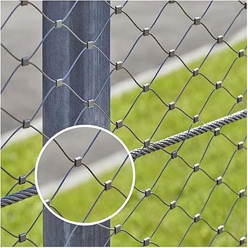 Malla flexible para balaustrada de cable, Red de cable de acero inoxidable, malla de barandilla de cable flexible, valla de protección contra caídas for escaleras de balcones(Mesh hole 10cm)