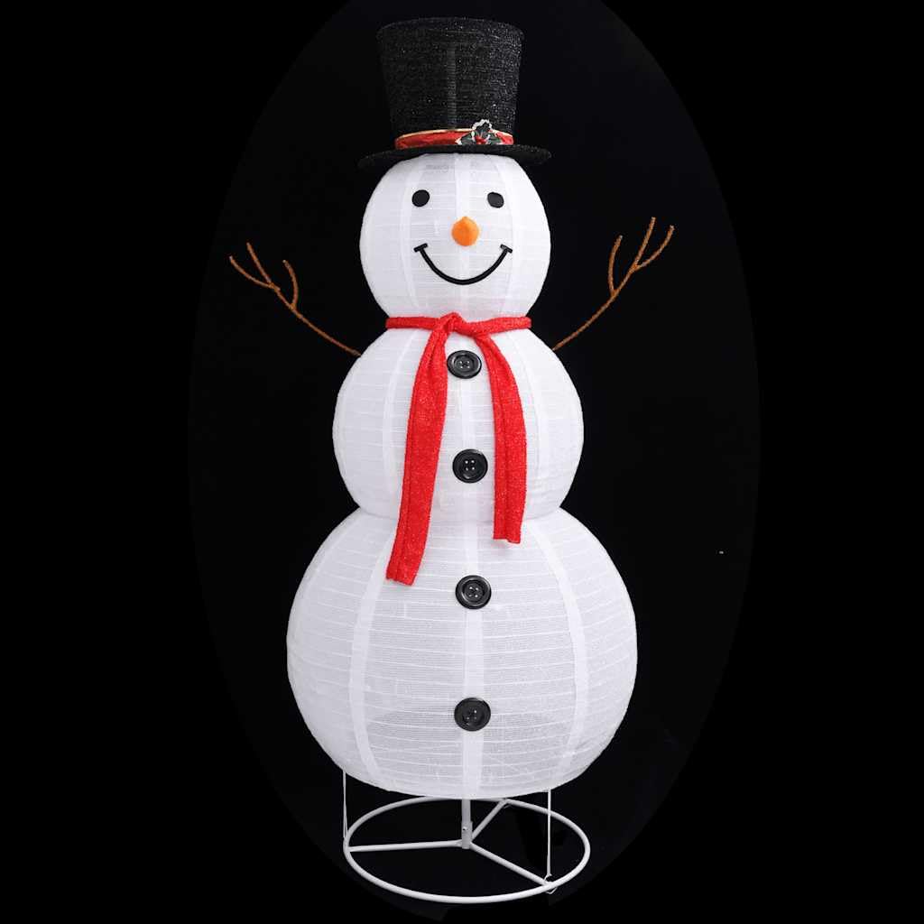 LED-Schneemann Weihnachtsfigur aus dickem Stoff 180 cm mit 180 LEDs, 8 Lichtmodi, USB-Anschluss, geeignet für Innen- und Außenbereich, energiesparende Weihnachtsdeko für Garten und Balkon