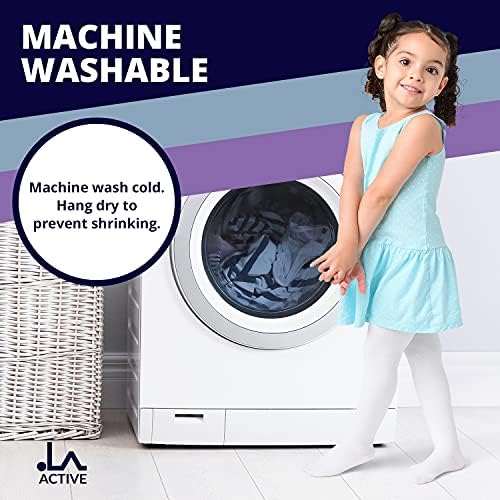 LA Active Baby Girls Tights - Cozy Warm Cotton Cable Knit Winter Tights - Non-Skid Grip - Baby Toddler Infant Newborn Kids 7 515G2crttRL. AC